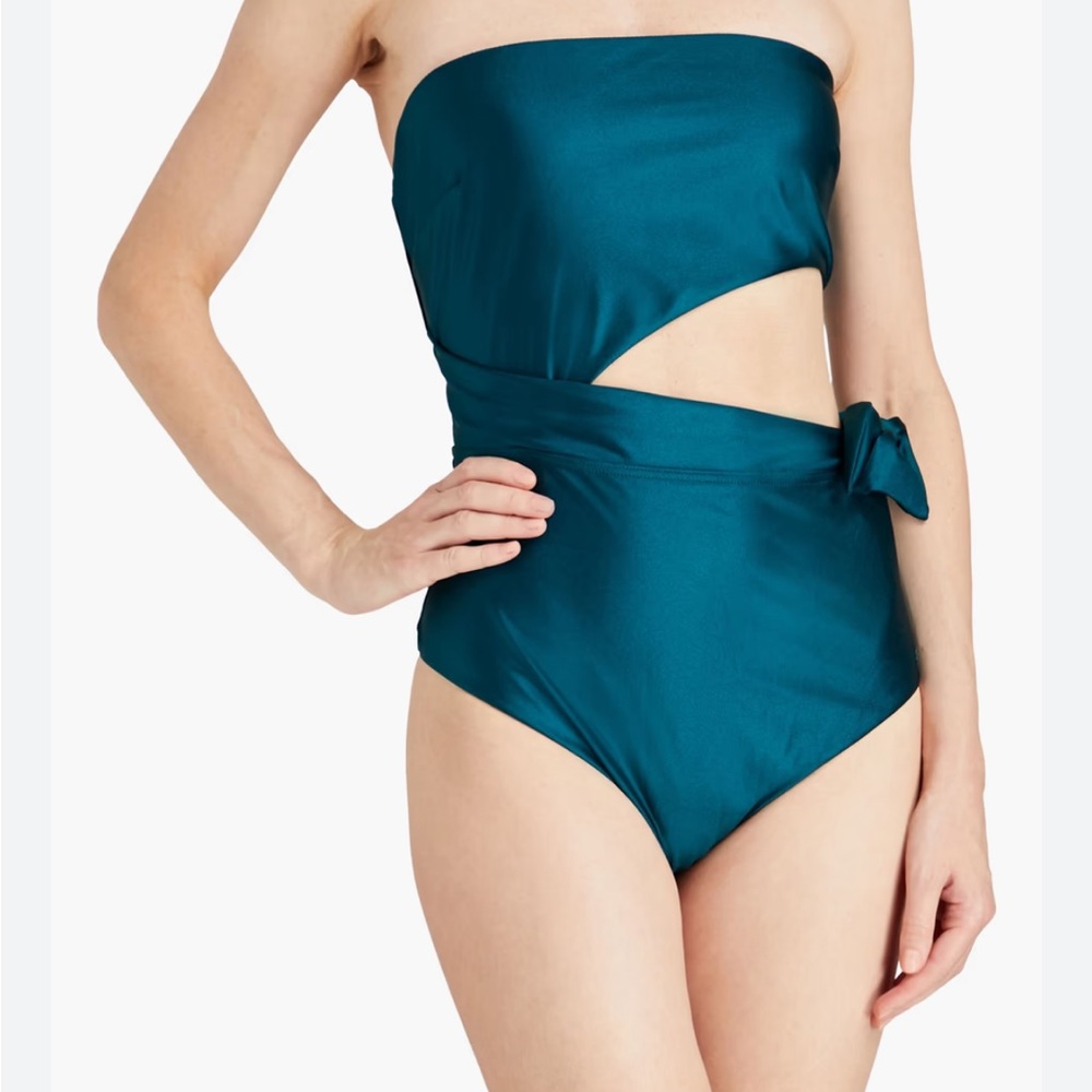 Zimmermann Teal Side Tie One Piece, size 4, $310
